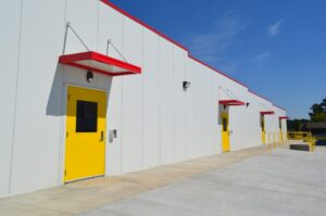 exterior entrances to the secure climate controlled storage facility in Oxford NC