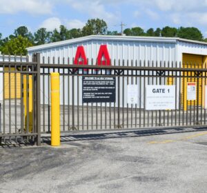 secure self storage facility in Wilmington NC with gated entry and easy access for tenants