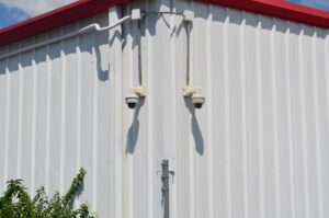 exterior security cameras providing 24 hour video monitoring at the Wilmington NC self storage location