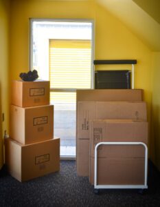 sturdy packing boxes and moving supplies available at the Wilmington NC self storage facility