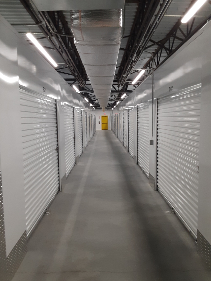 climate controlled storage units hallway in Madison Heights VA with clean indoor access